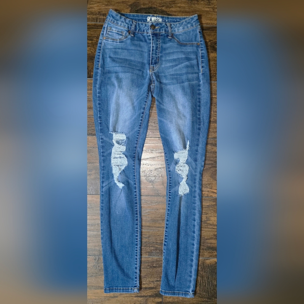 Rewash Light Blue Distressed Skinny Jeans